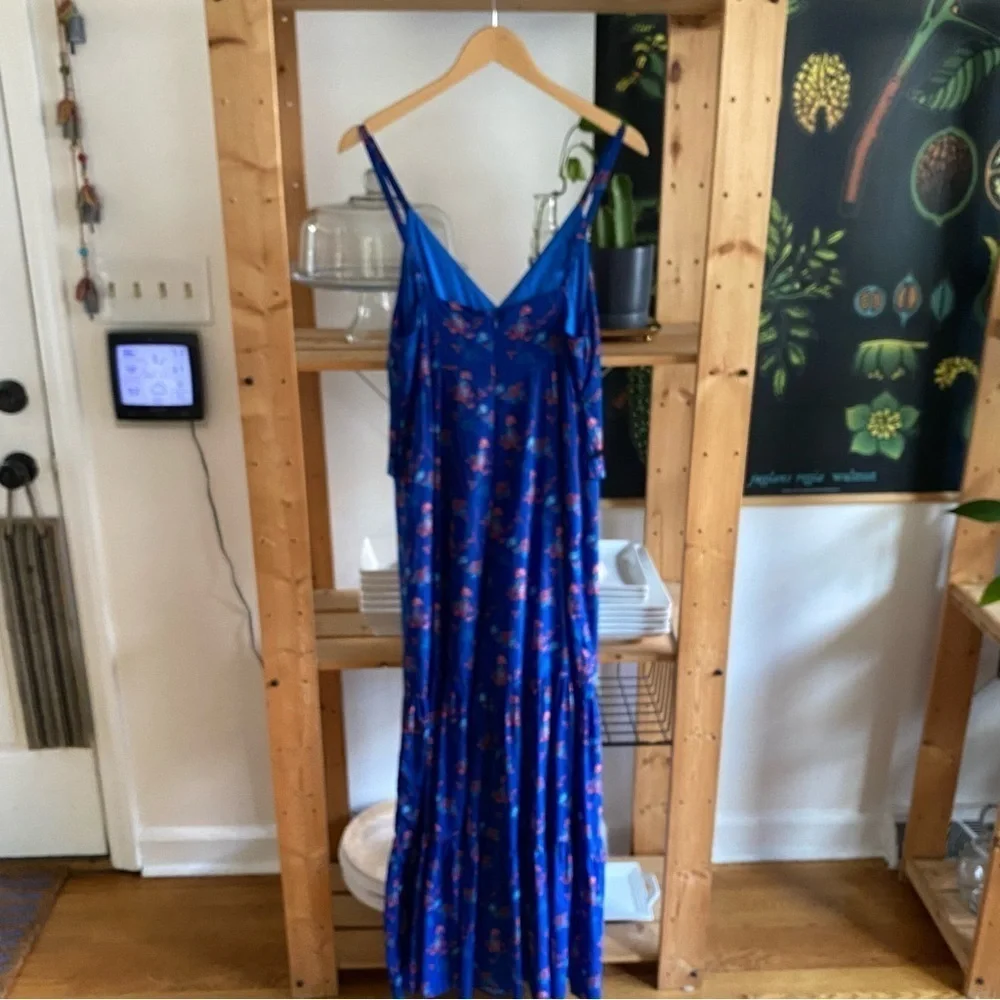 Thakoon Collective Blue Floral Wide Leg Jumpsuit 10 - Picture 6 of 16
